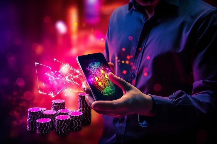 rprp slot game controls showing spin button and bet adjustment on mobile
